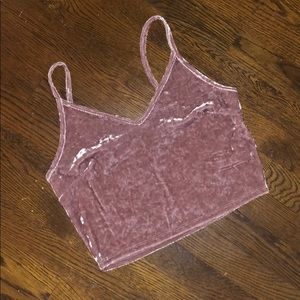 Forever 21 velvet crop top